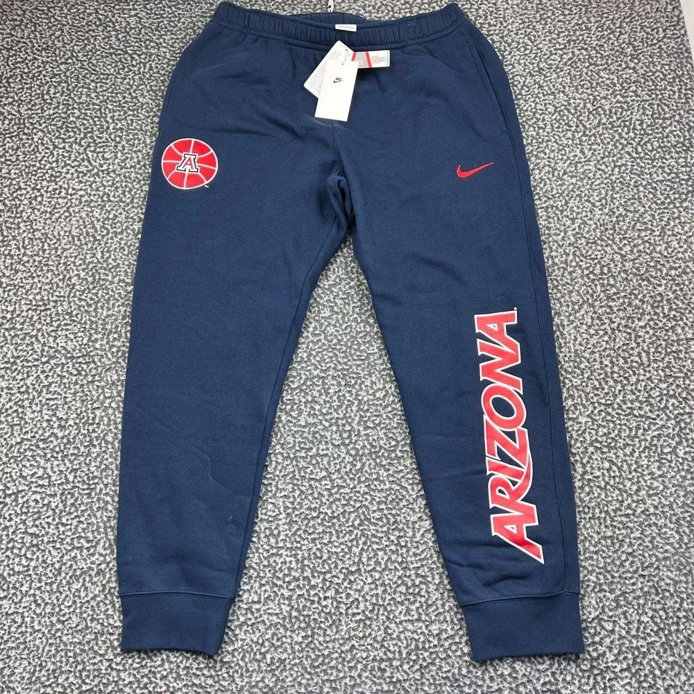 Nike Arizona Wildcats Jogger Men Large Navy Blue Fleece Sweatpants New L